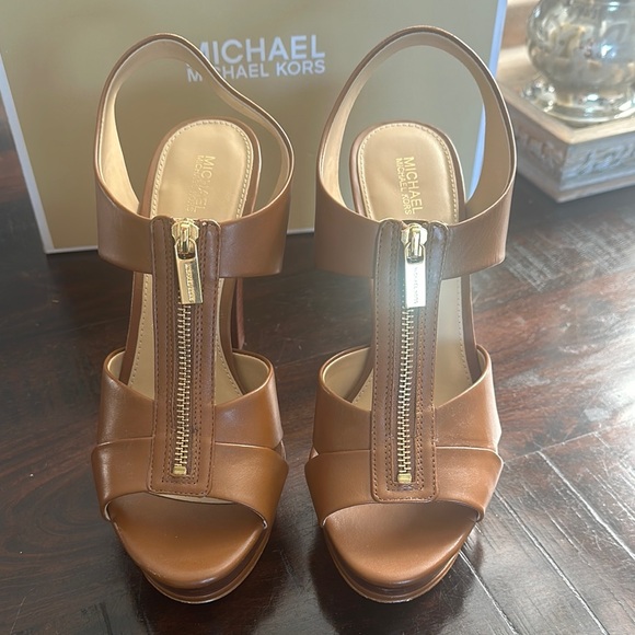 Michael Kors Women's Brown High Heel Sandals - Picture 2 of 6